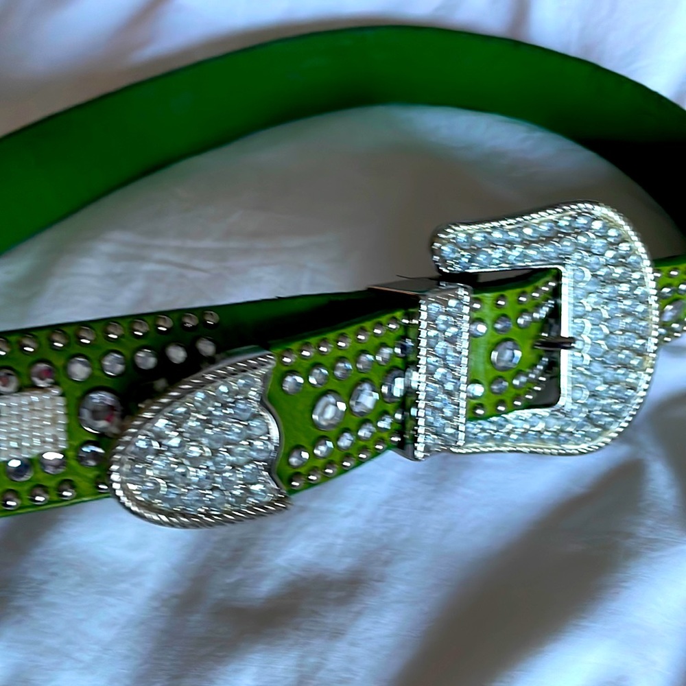 Studded and beaded western style belt